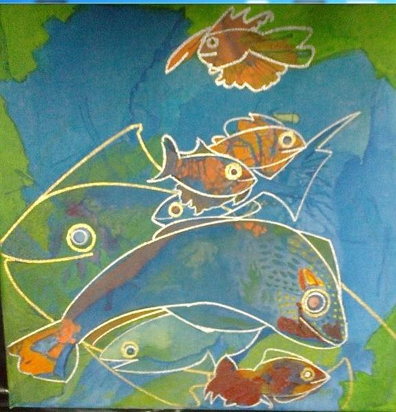 Fish #1 Painting by Lavanaya raman Rameshkumar
