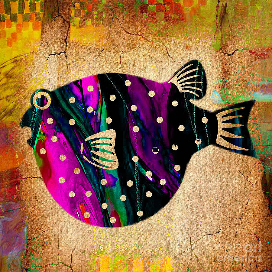 Fish Mixed Media - Fish Plaque #1 by Marvin Blaine