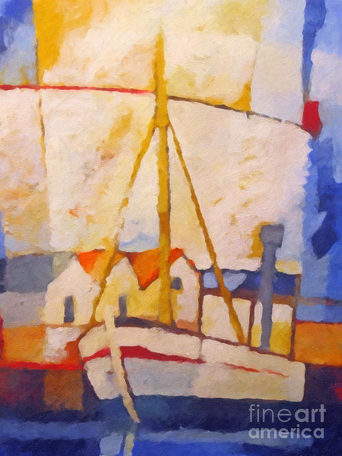 Fishing Boat #1 Painting by Lutz Baar