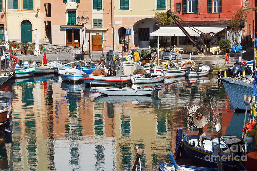 fishing boats in Camogli  #1 Photograph by Antonio Scarpi