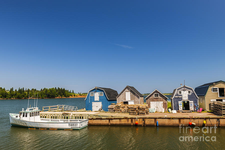 Boat Photograph - Fishing dock in Prince Edward Island  #1 by Elena Elisseeva