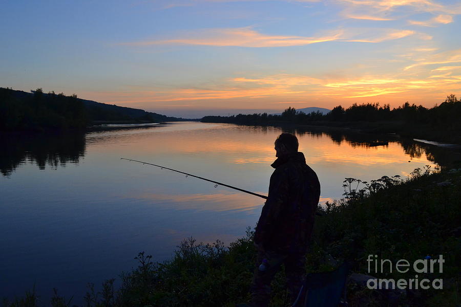 Fishing into the sunset #1 Photograph by Joe Cashin