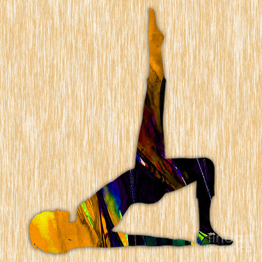 Inspirational Mixed Media - Fitness Yoga #1 by Marvin Blaine