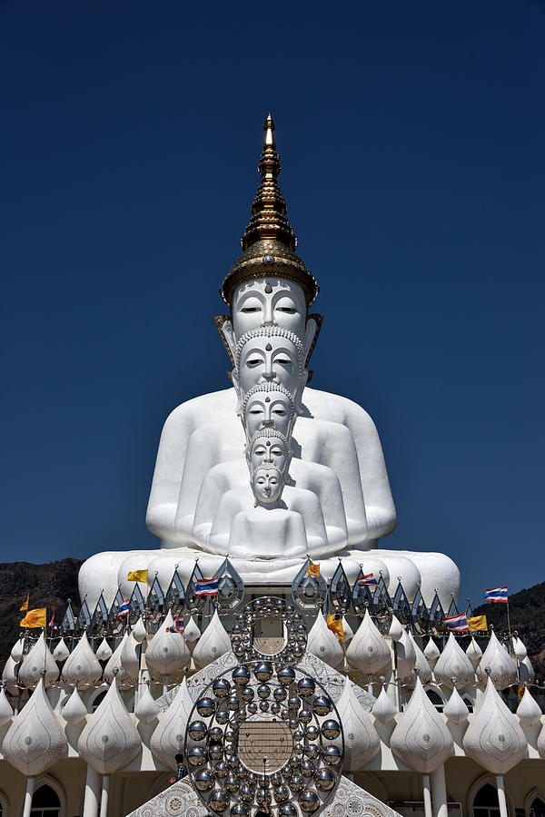 Five Buddhas Statue #1 Photograph by Robert Kennett