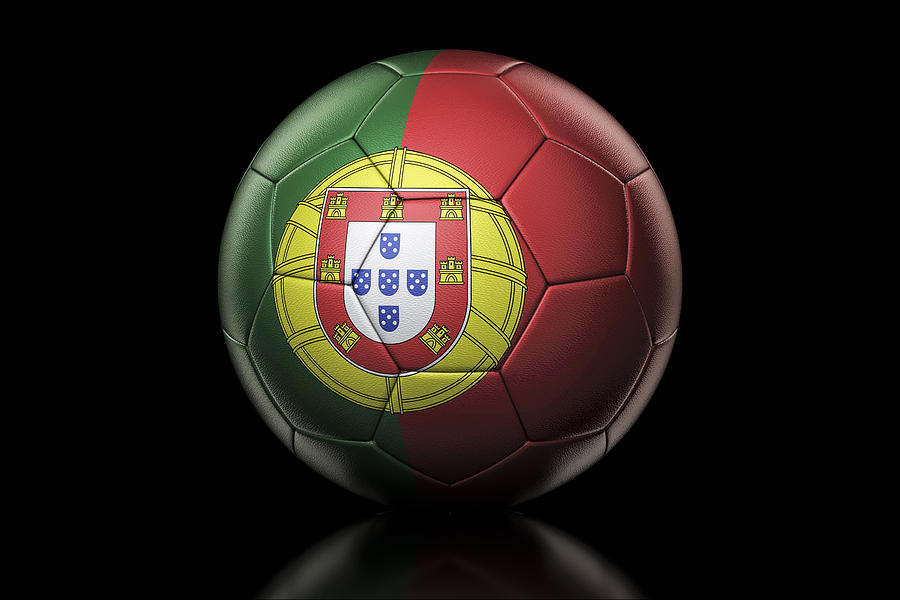 Flag of Portugal on Soccer Ball #1 Photograph by Bjorn Holland
