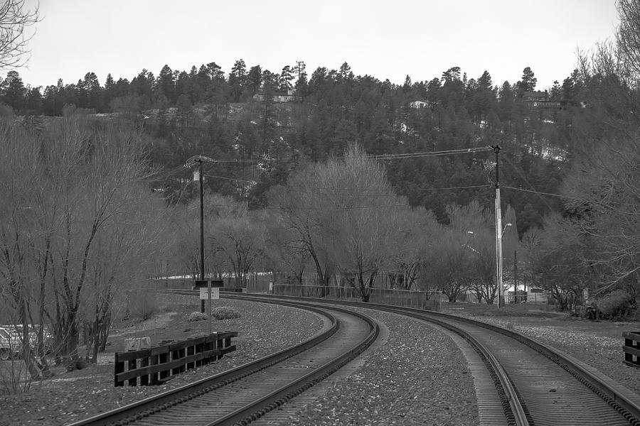 Flagstaff train track #1 Photograph by Steven Lapkin