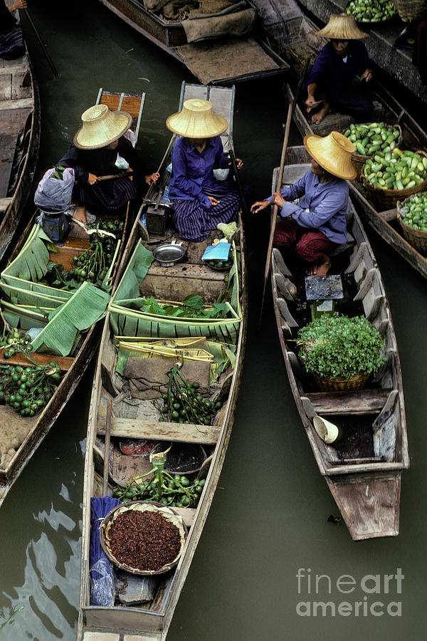 Floating Market, Thailand #1 Photograph by Ron Sanford