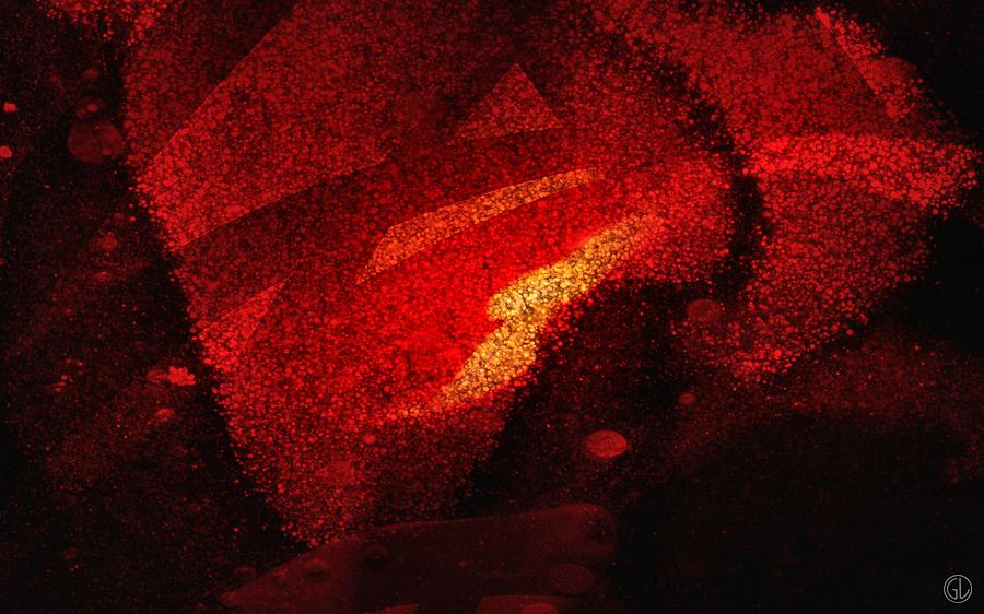 Abstract Digital Art - Floating red #1 by Gun Legler