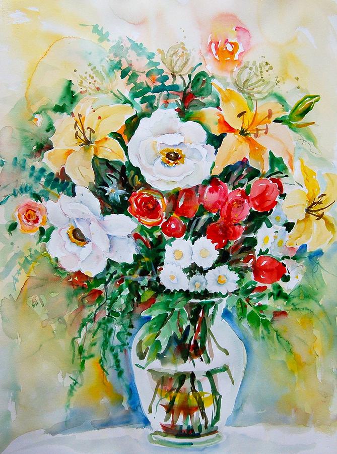 Floral Arrangement III #1 Painting by Ingrid Dohm