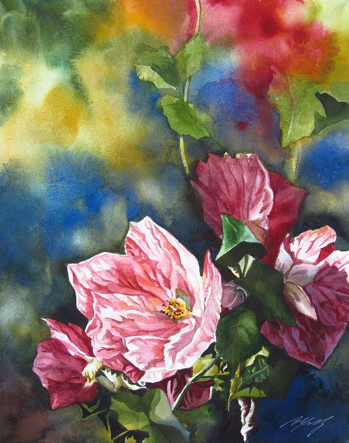 Flowering Maple #1 Painting by Alfred Ng