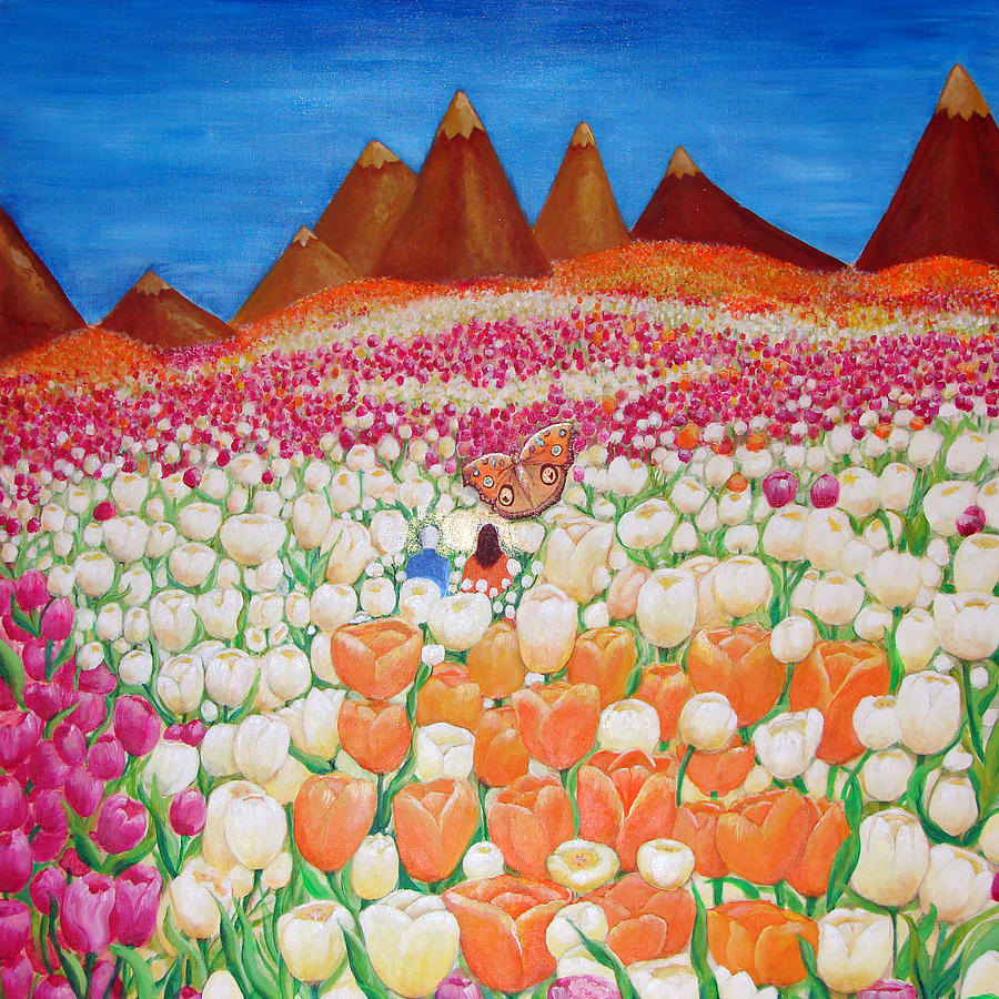 Flowers and Fields Alive With Thy Joy #1 Painting by Ashleigh Dyan Bayer