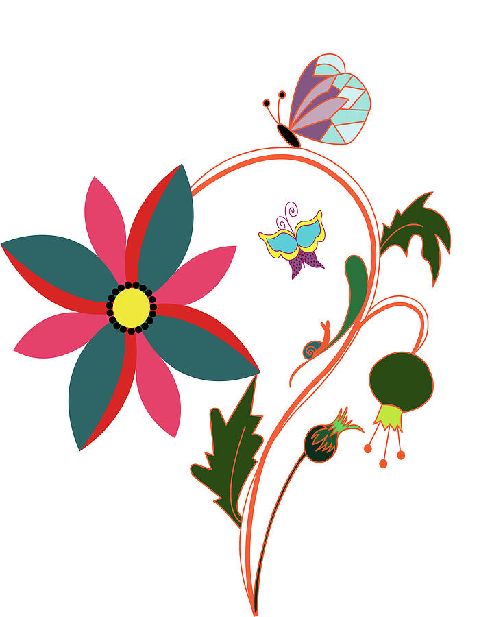 Flowers Digital Art by Simona Dumitru Flowers Digital Art by Simona Dumitru