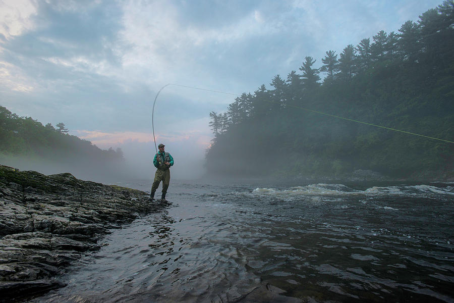 Nature Photograph - Fly Fishing In Maine #1 by Joe Klementovich