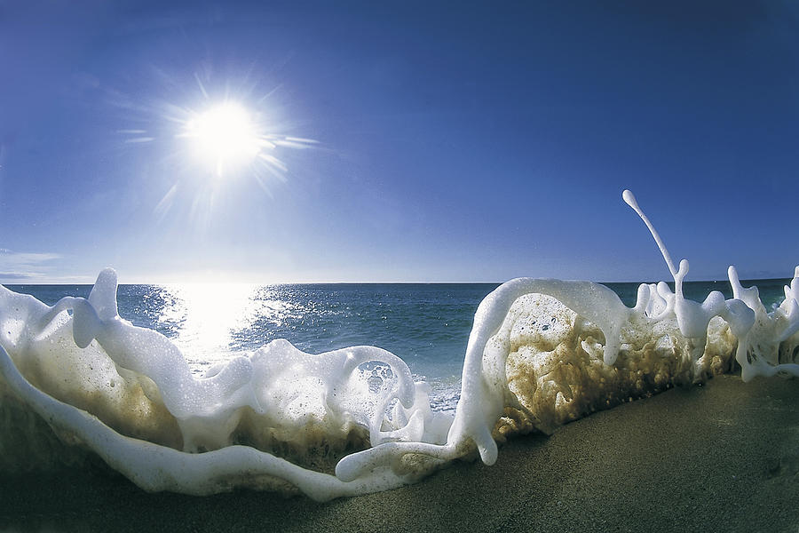 Nature Photograph - Foam Inertia by Sean Davey
