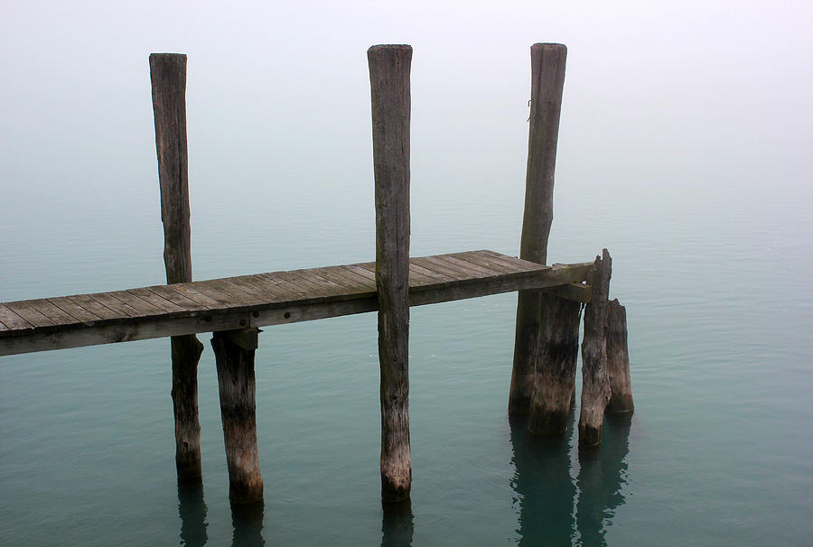 Foggy Dock 30 Photograph by Mary Bedy