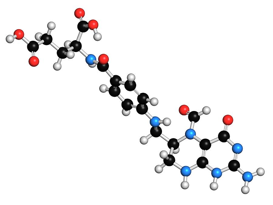 Acid Photograph - Folinic Acid Drug Molecule #1 by Molekuul