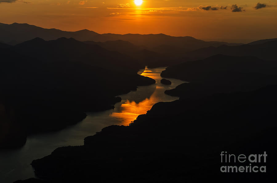 Mountain Photograph - Fontana Lake #1 by David Oppenheimer