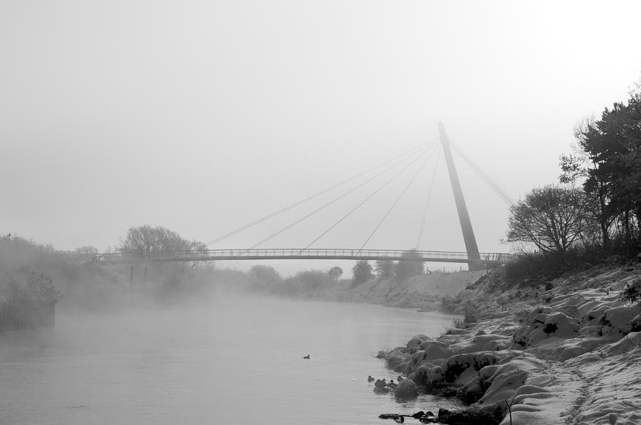 Foot Bridge in Black and white Photograph by Roy Pedersen