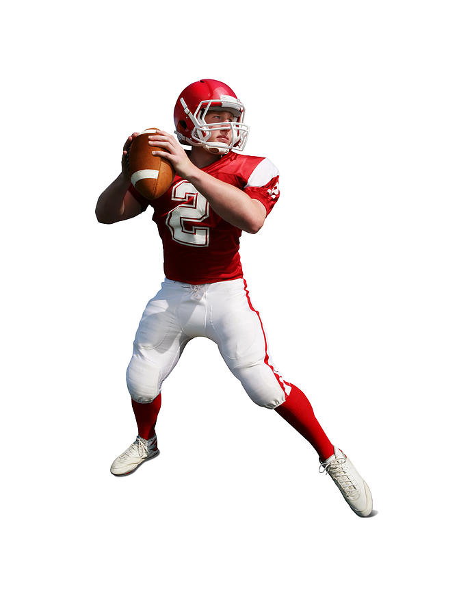 Football Player with Clipping Path #1 Photograph by GeorgePeters