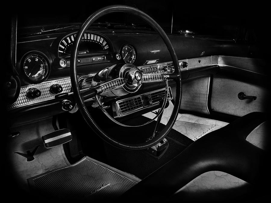 Car Photograph - Ford Crestline Interior #1 by Mark Rogan