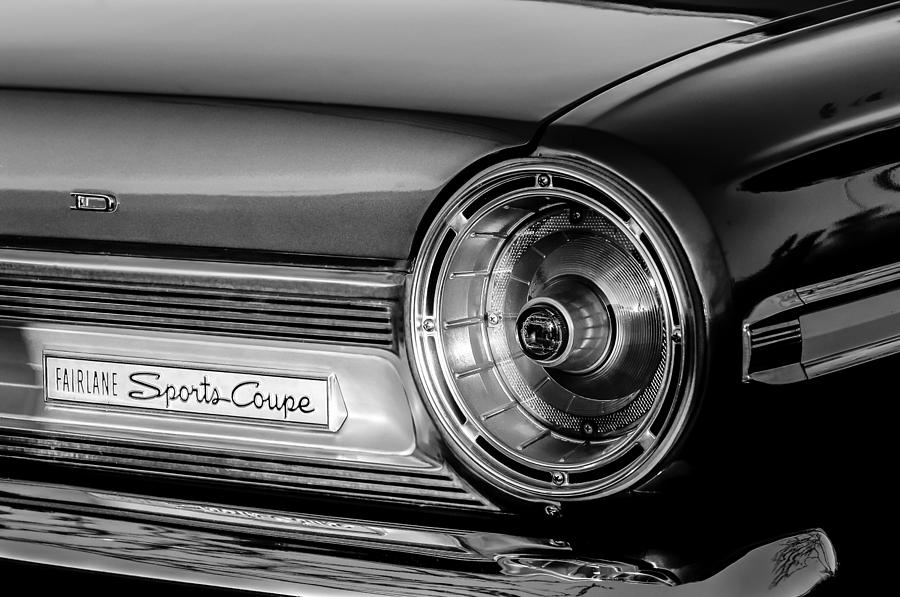 Ford Fairlane Sports Coupe Taillight Emblem #1 Photograph by Jill Reger
