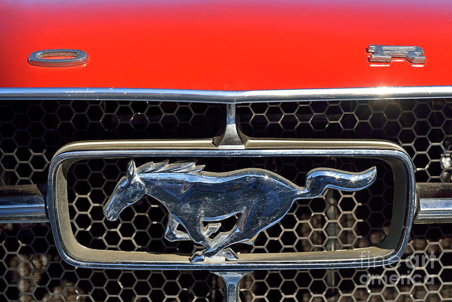 Ford Mustang badge Photograph by George Atsametakis - Fine Art America