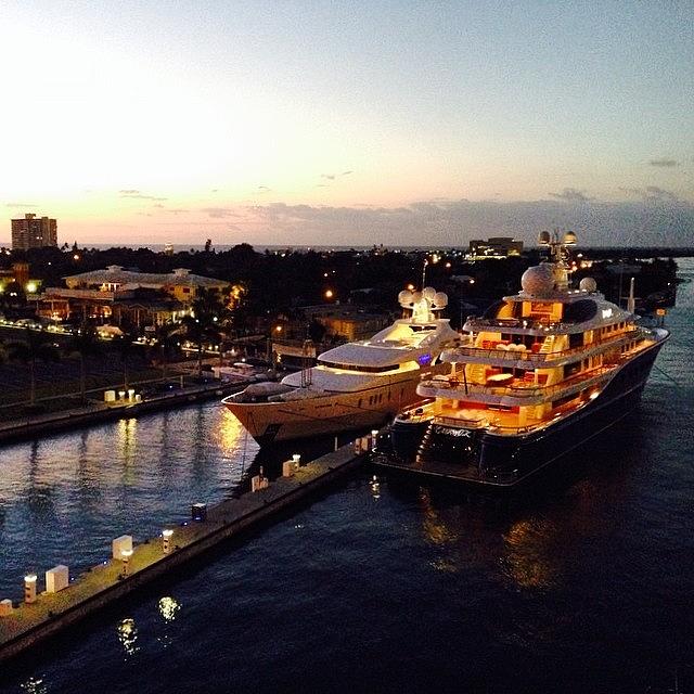 Florida Photograph - Fort Lauderdale Super Yacht Sunrise #1 by Daniel Piraino