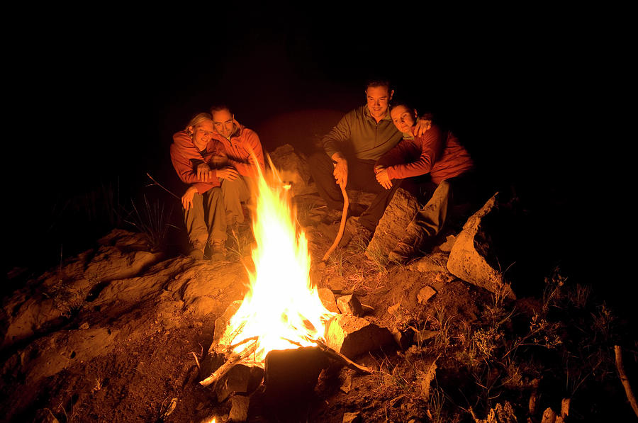 sitting around the campfire