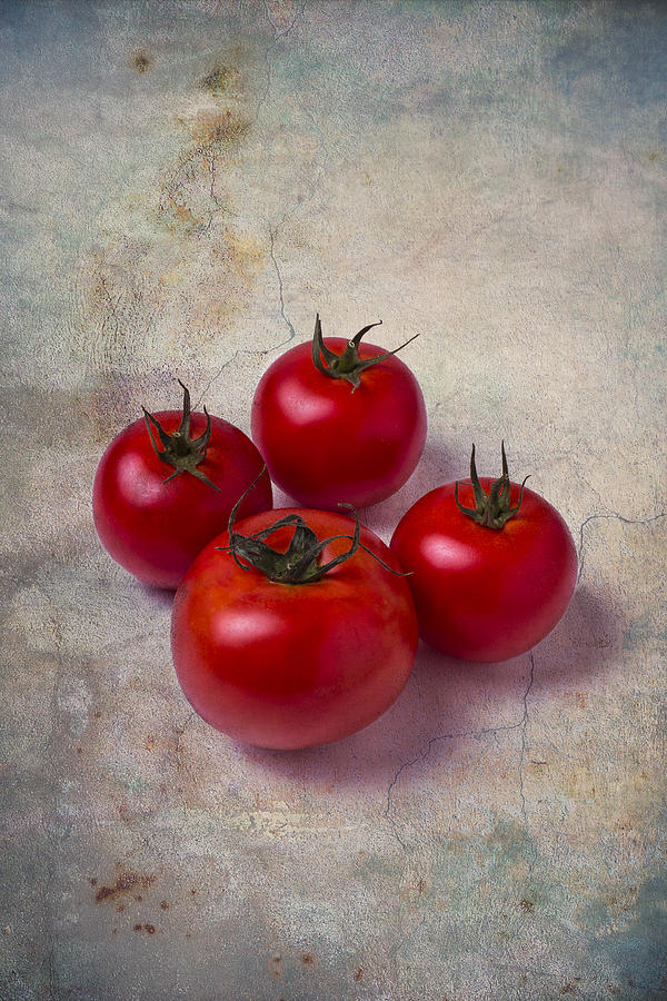 Four Tomatoes #1 Photograph by Garry Gay
