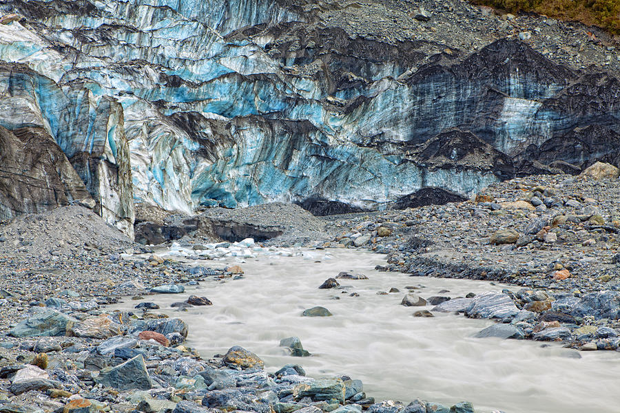 Fox Glacier terminus Photograph by Alexey Stiop