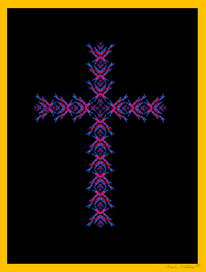 Fractal Cross #1 Painting by Bruce Nutting