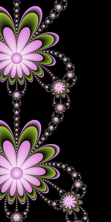 Fractal Floral Decorations #1 Digital Art by Gabiw Art