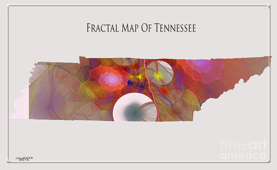 Fractal Map Of Tennessee #1 Digital Art by Melissa Messick