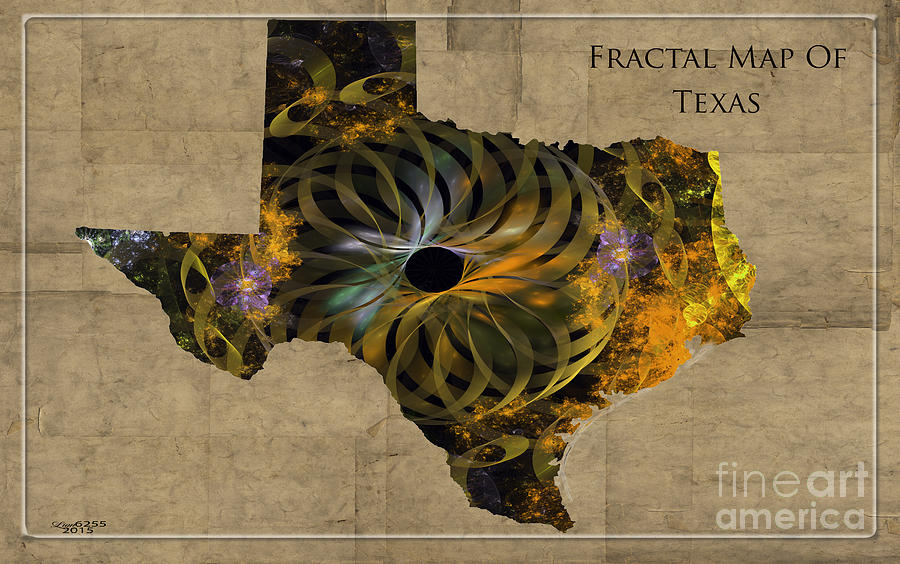 Fractal Map Of Texas #1 Digital Art by Melissa Messick