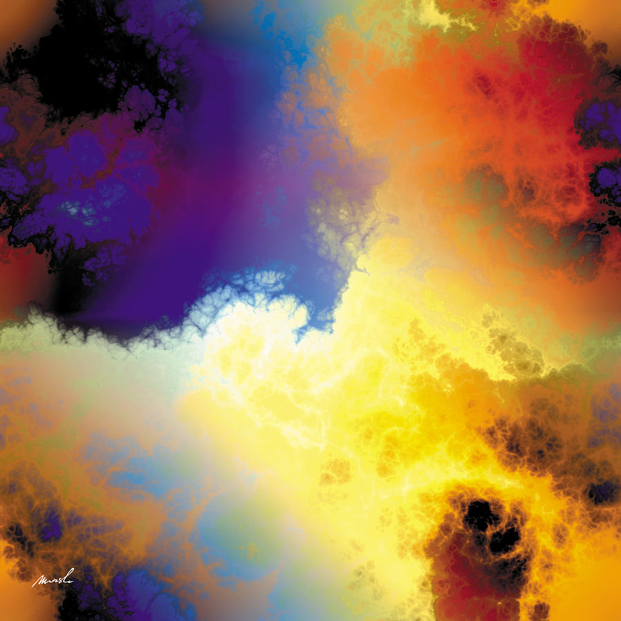 Fractal Space Storm 10 #1 Painting by The Art of Marsha Charlebois