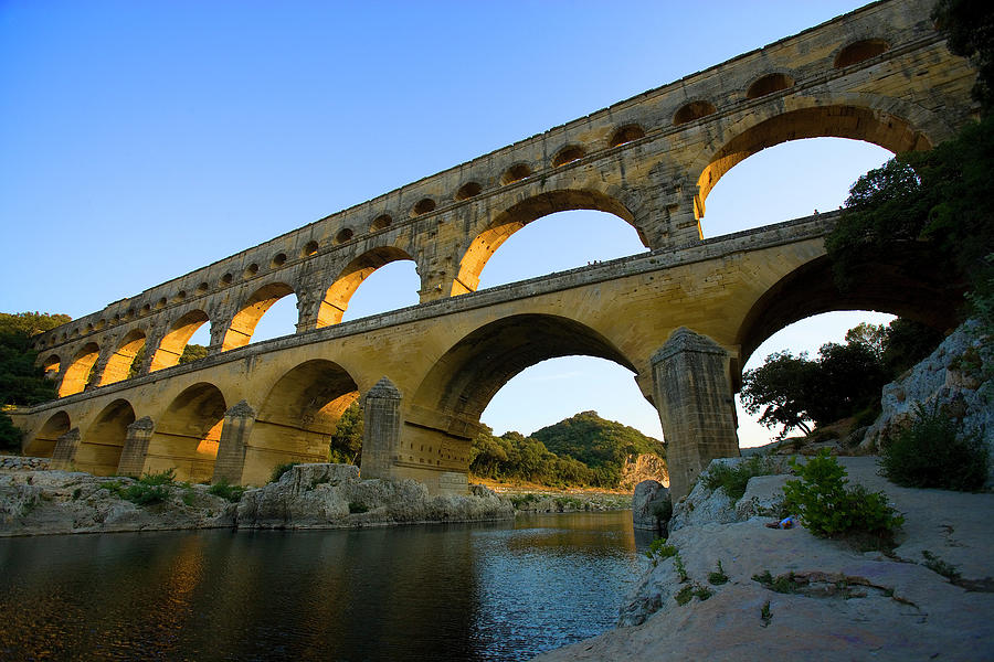 Architecture Photograph - France, Avignon The Pont Du Gard Roman #1 by Jaynes Gallery