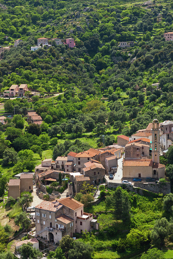 France, Corsica, La Balagne, Avapessa Photograph by Walter Bibikow ...