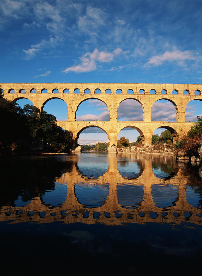 Architecture Photograph - France, Languedoc, Gard, View Of Pont #1 by David Barnes