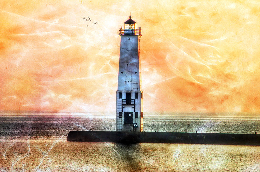 Frankfort Lighthouse #2 Photograph by Joan Bertucci