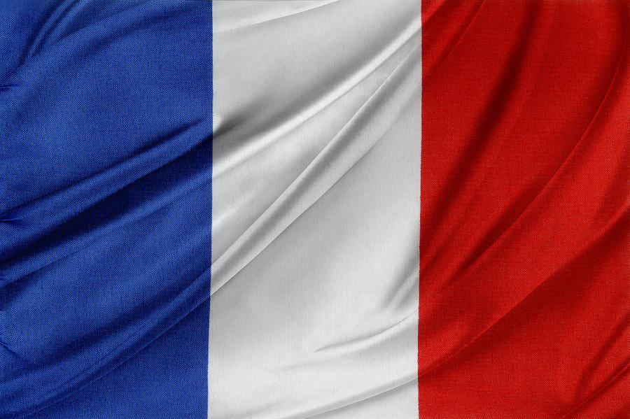 Abstract Photograph - French flag  #1 by Les Cunliffe