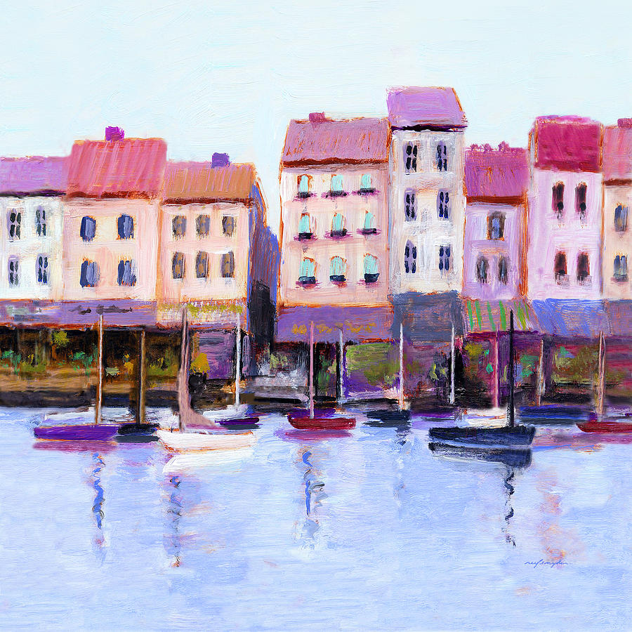 French Harbor #1 Painting by J Reifsnyder