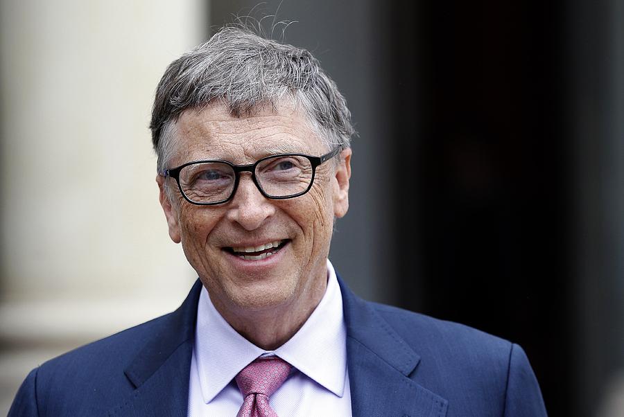 French President Receives Bill Gates at ELysee Palace in Paris Photograph by Chesnot French President Receives Bill Gates at ELysee Palace in Paris Photograph by Chesnot