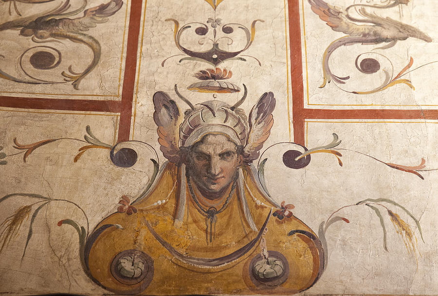 Fresco On The Ceiling In Palazzo Vecchio Photograph by Melany Sarafis