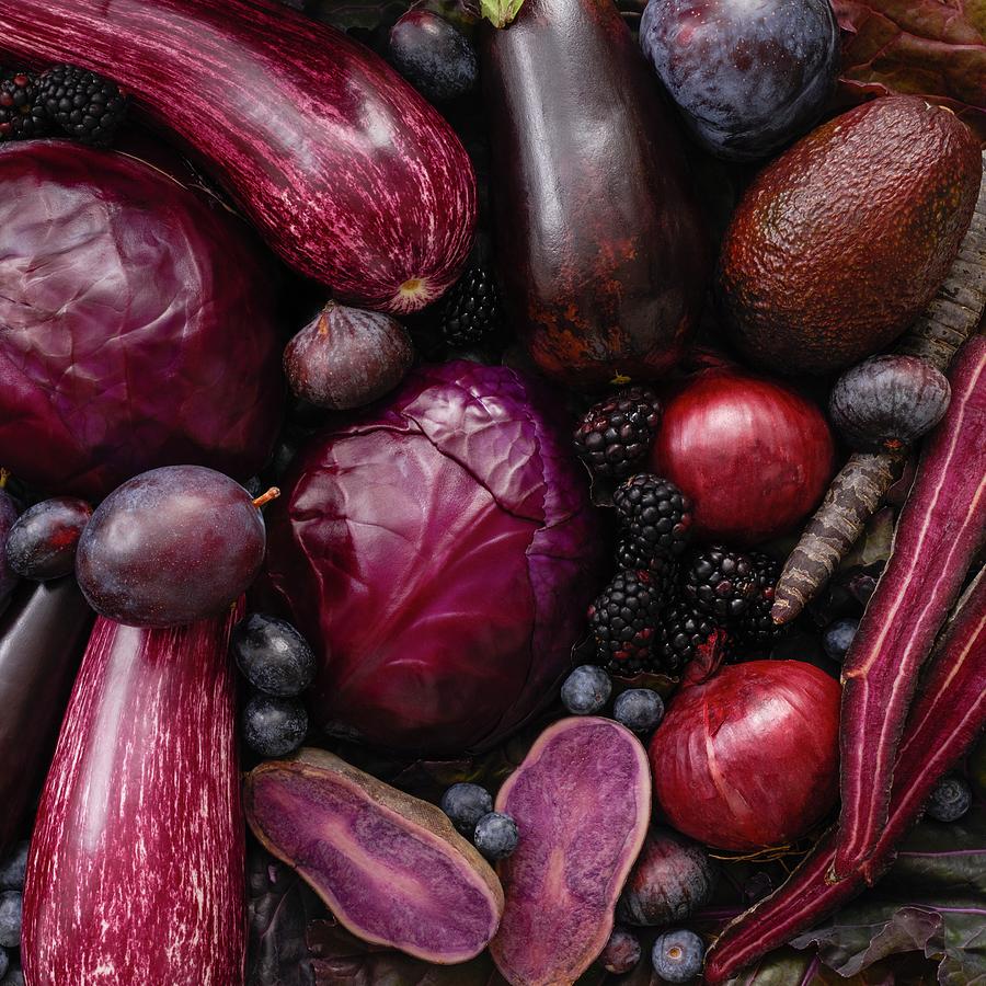 Fresh Purple Produce #1 Photograph by Science Photo Library