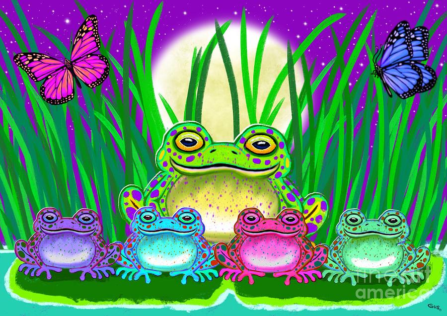 Frog Family #2 Painting by Nick Gustafson