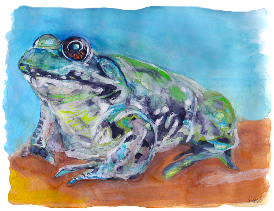 Nature Painting - Frog #1 by Stephanie  Kriza