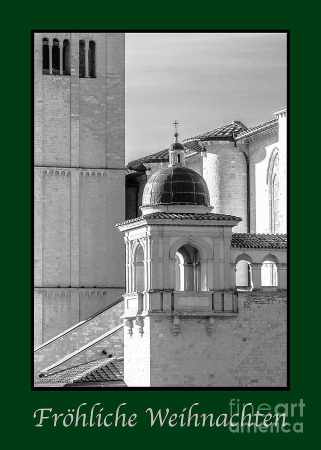 Holiday Photograph - Frohliche Weihnachten with Basilica Details #1 by Prints of Italy