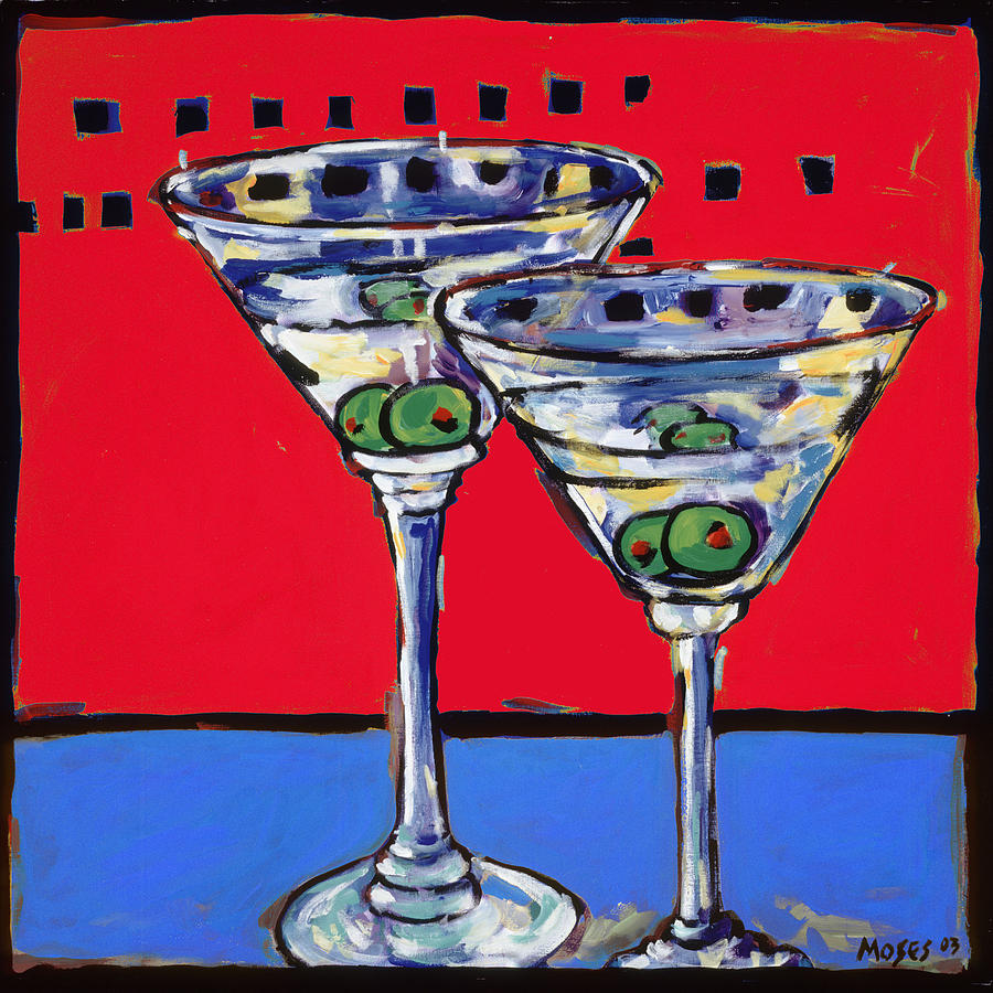 From One DIrty Martini to Another #2 Painting by Dale Moses