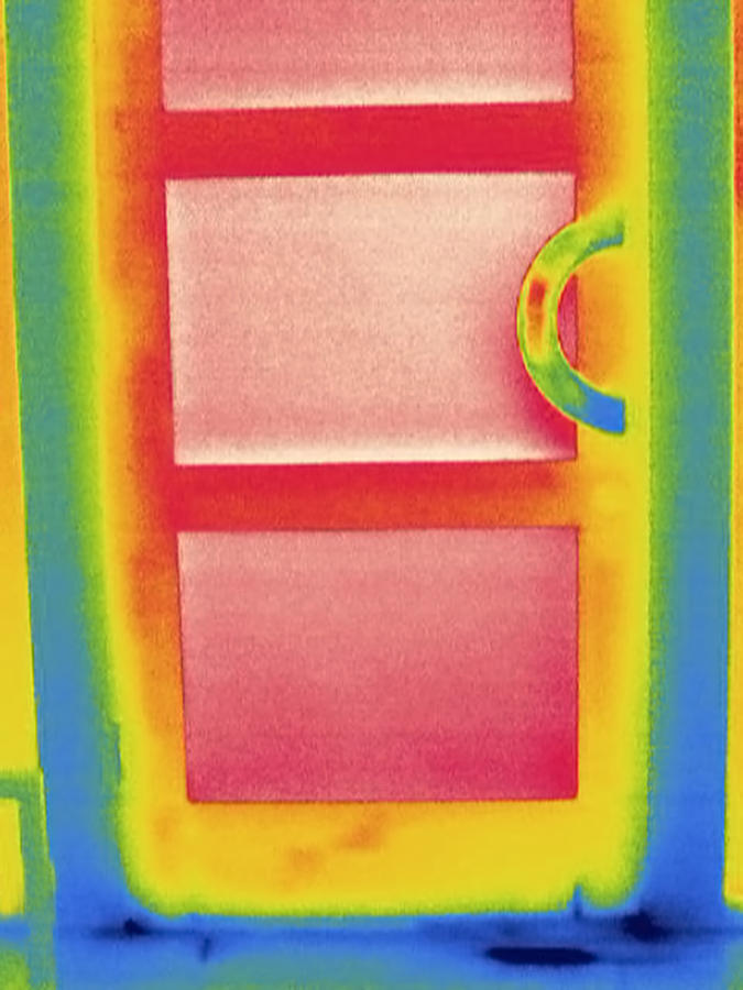 Front Door, Thermogram #1 Photograph by Science Stock Photography