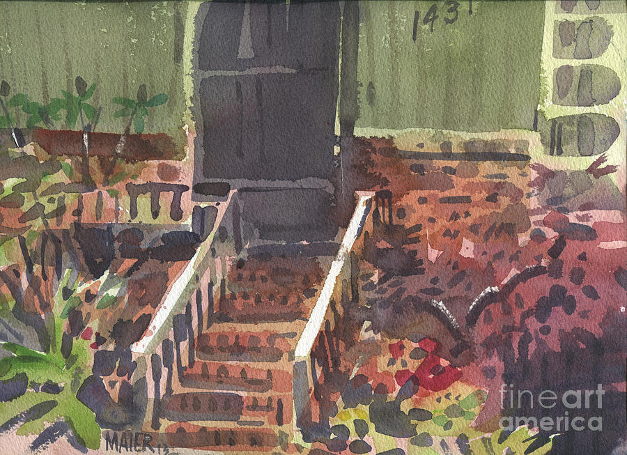 Front Steps #2 Painting by Donald Maier